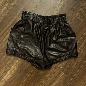 Wilfred vegan leather paper bag shorts XS